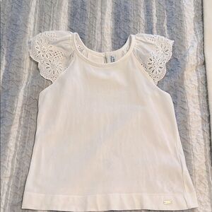 White size 4 Lace capped sleeves by Mayoral